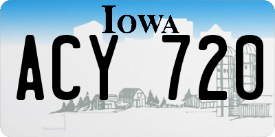IA license plate ACY720