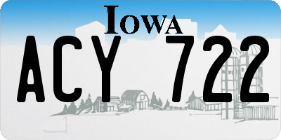 IA license plate ACY722