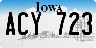 IA license plate ACY723