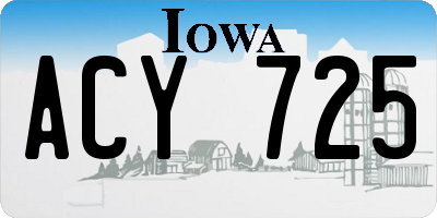 IA license plate ACY725