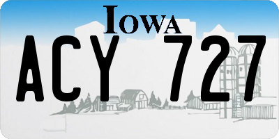 IA license plate ACY727