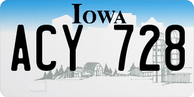 IA license plate ACY728