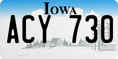 IA license plate ACY730