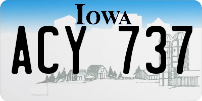 IA license plate ACY737