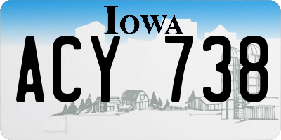 IA license plate ACY738