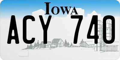 IA license plate ACY740