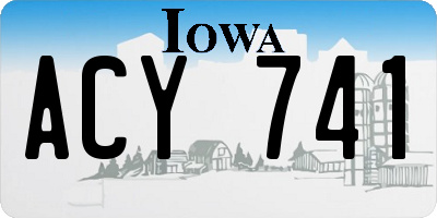 IA license plate ACY741