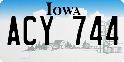 IA license plate ACY744
