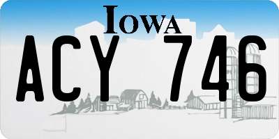 IA license plate ACY746