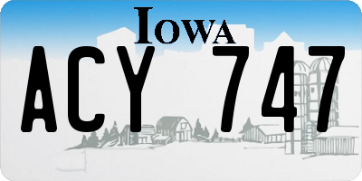 IA license plate ACY747