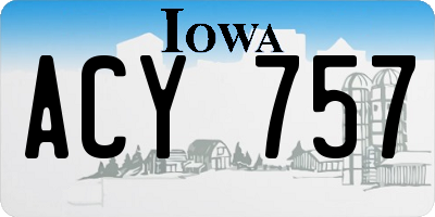 IA license plate ACY757