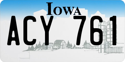 IA license plate ACY761