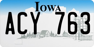 IA license plate ACY763