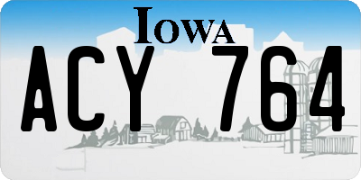 IA license plate ACY764