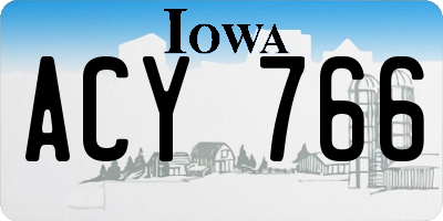 IA license plate ACY766