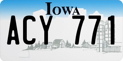 IA license plate ACY771