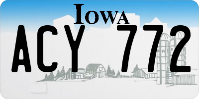 IA license plate ACY772