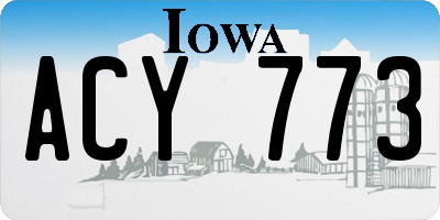 IA license plate ACY773
