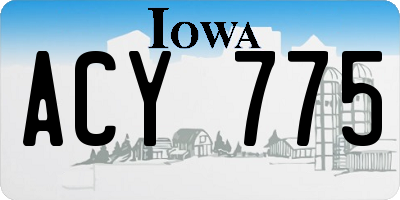 IA license plate ACY775