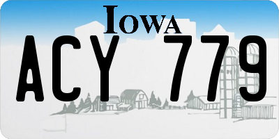 IA license plate ACY779