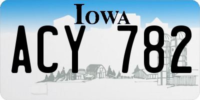 IA license plate ACY782