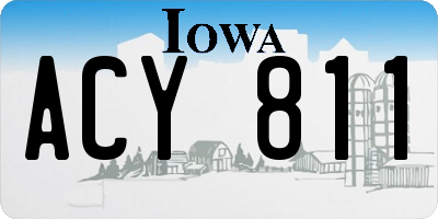 IA license plate ACY811