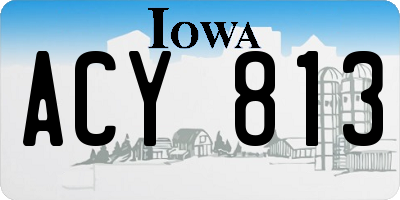 IA license plate ACY813