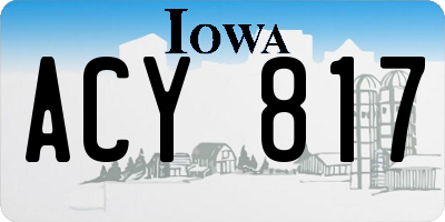IA license plate ACY817