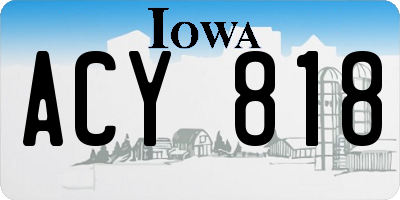 IA license plate ACY818