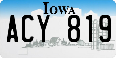 IA license plate ACY819