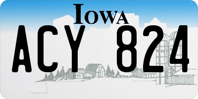 IA license plate ACY824