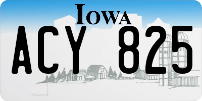IA license plate ACY825