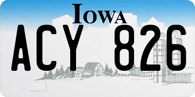 IA license plate ACY826