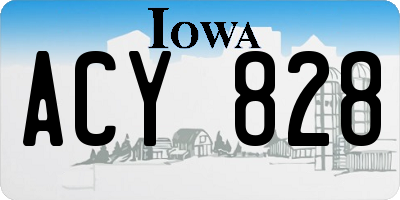 IA license plate ACY828