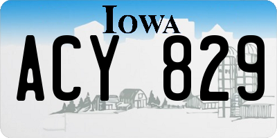 IA license plate ACY829