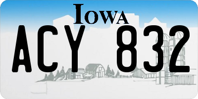 IA license plate ACY832