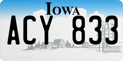 IA license plate ACY833