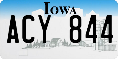 IA license plate ACY844