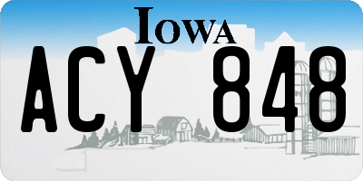 IA license plate ACY848