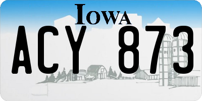 IA license plate ACY873