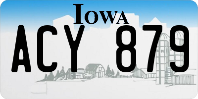 IA license plate ACY879