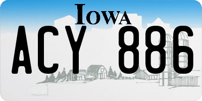 IA license plate ACY886