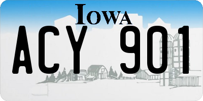 IA license plate ACY901