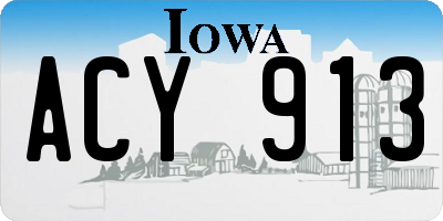 IA license plate ACY913
