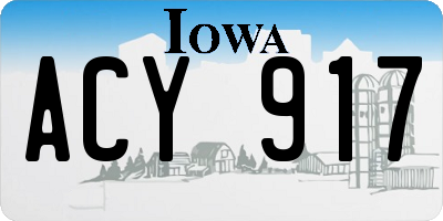 IA license plate ACY917