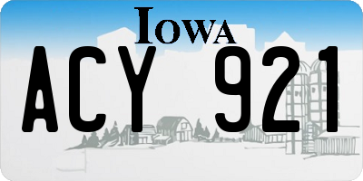 IA license plate ACY921