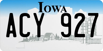 IA license plate ACY927