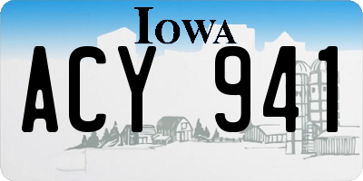 IA license plate ACY941