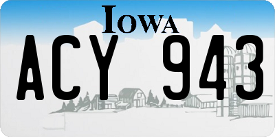 IA license plate ACY943