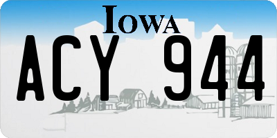 IA license plate ACY944